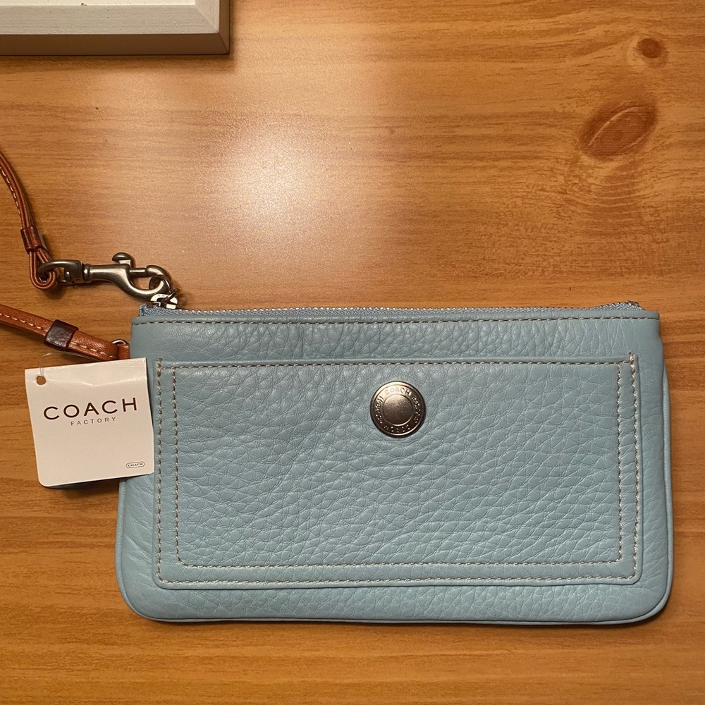 Coach Leather Wristlet